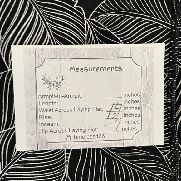 Victoria’s Secret On Point Flow Mid Rise Black White Novelty Print  SZ 8 #1142 - Picture 8 of 9